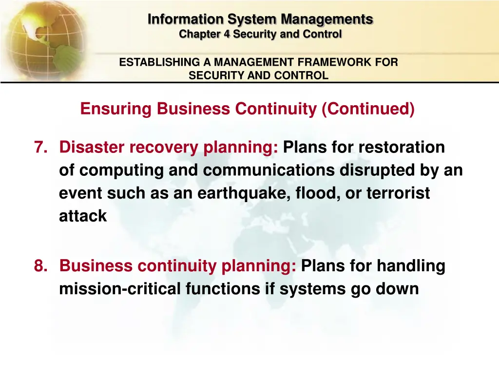 information system managements chapter 4 security 20