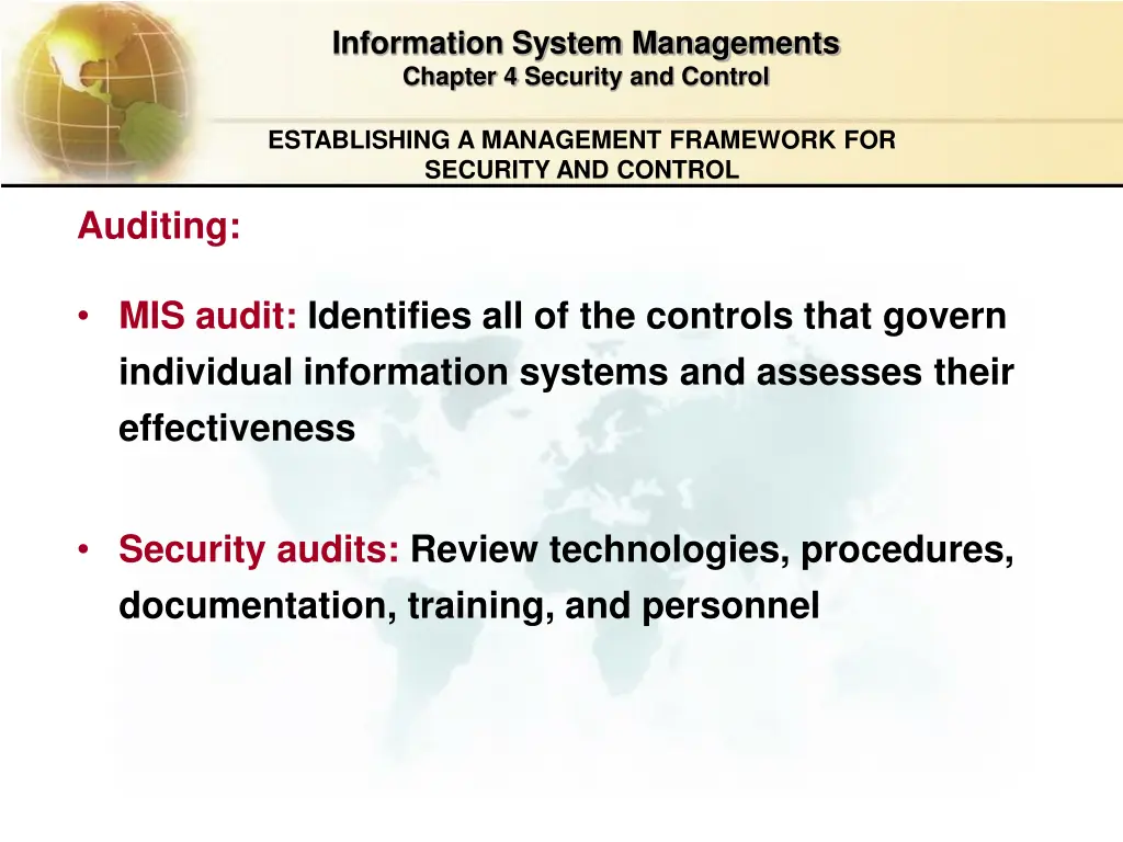 information system managements chapter 4 security 21