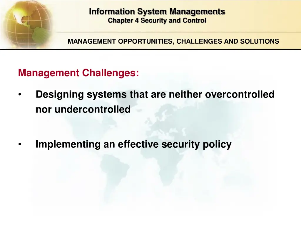 information system managements chapter 4 security 33