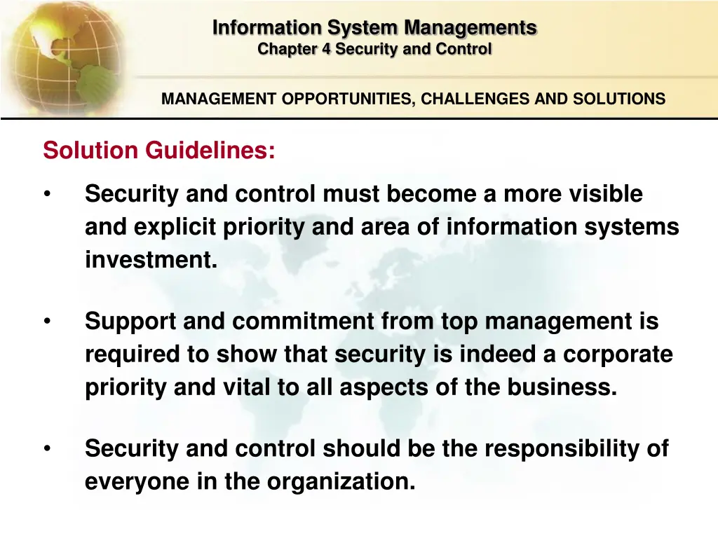 information system managements chapter 4 security 34