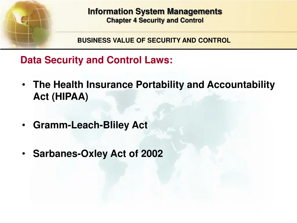 information system managements chapter 4 security 9