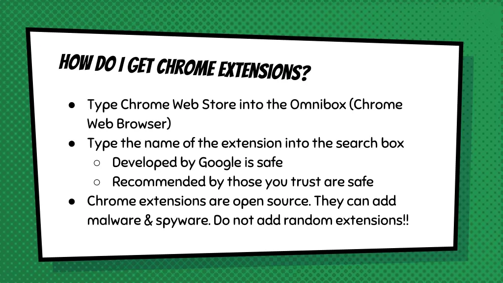 type chrome web store into the omnibox chrome