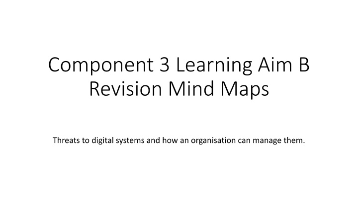 component 3 learning aim b revision mind maps