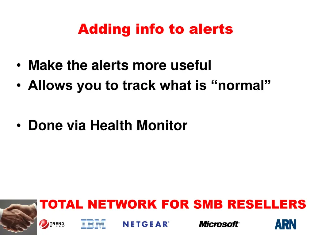 adding info to alerts