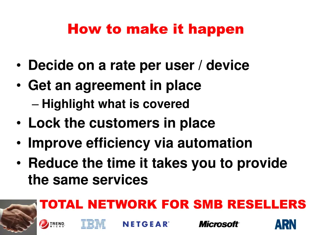 how to make it happen