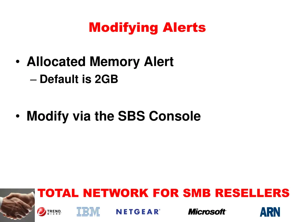 modifying alerts