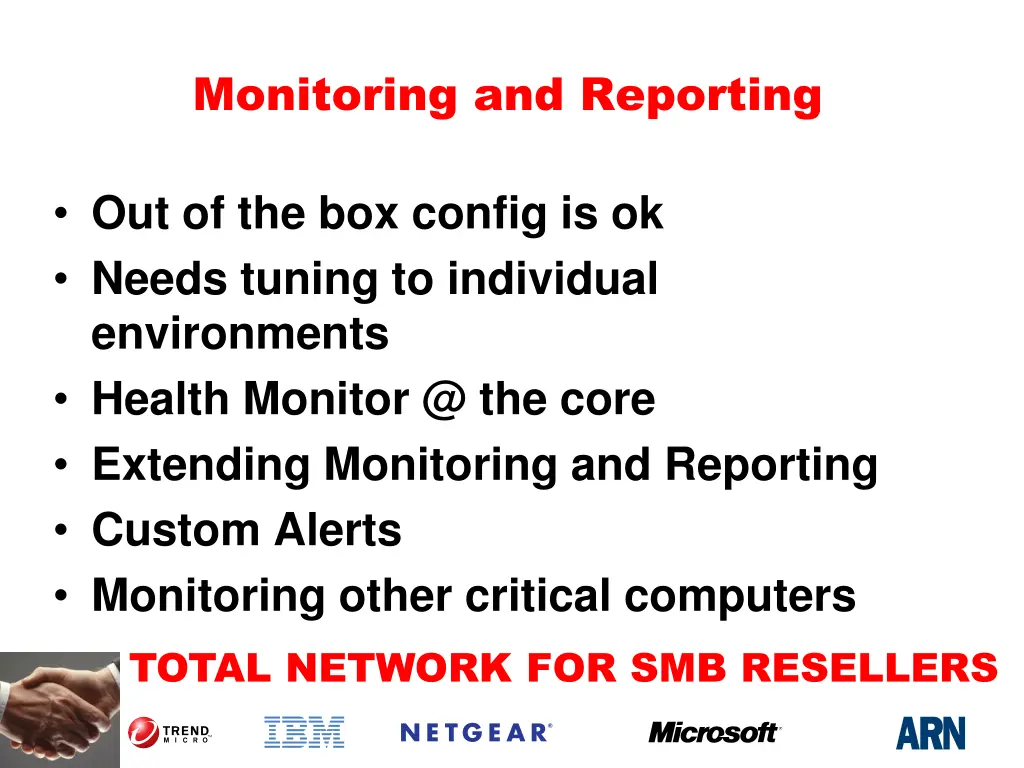 monitoring and reporting