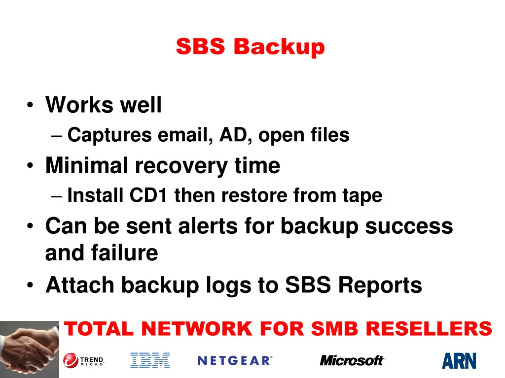 sbs backup