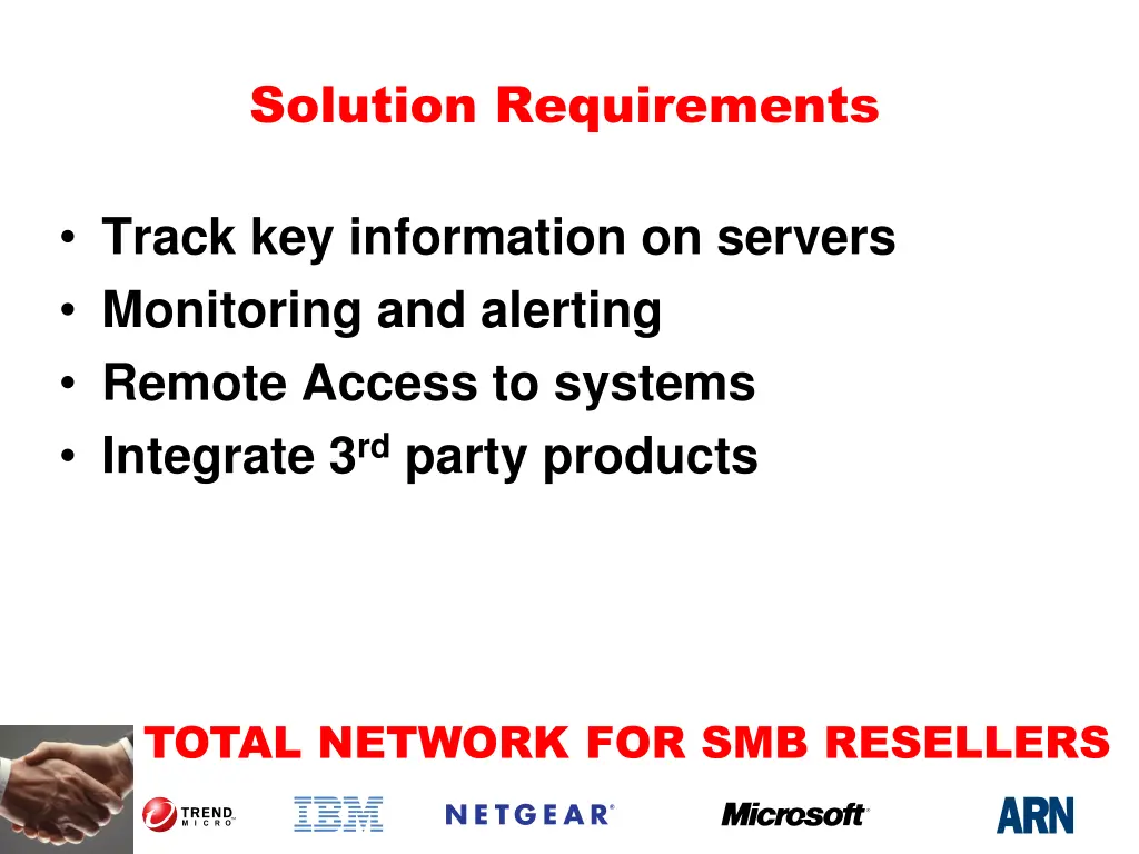 solution requirements