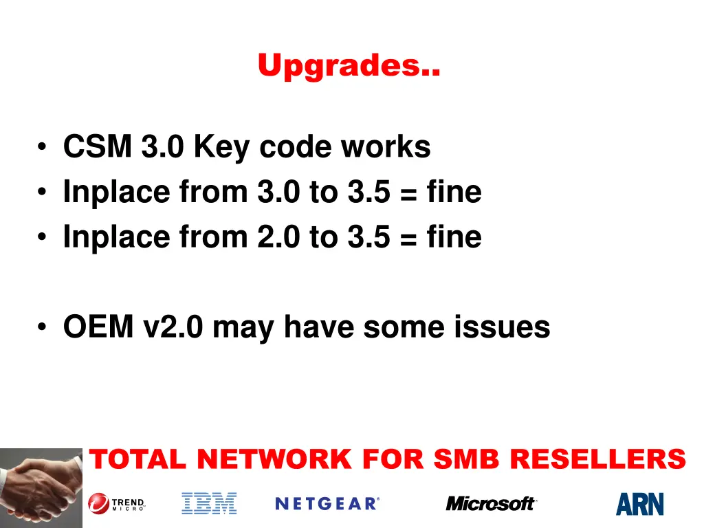 upgrades