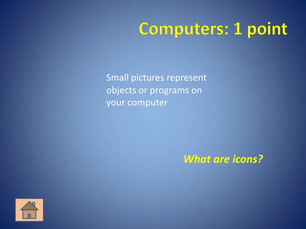 small pictures represent objects or programs