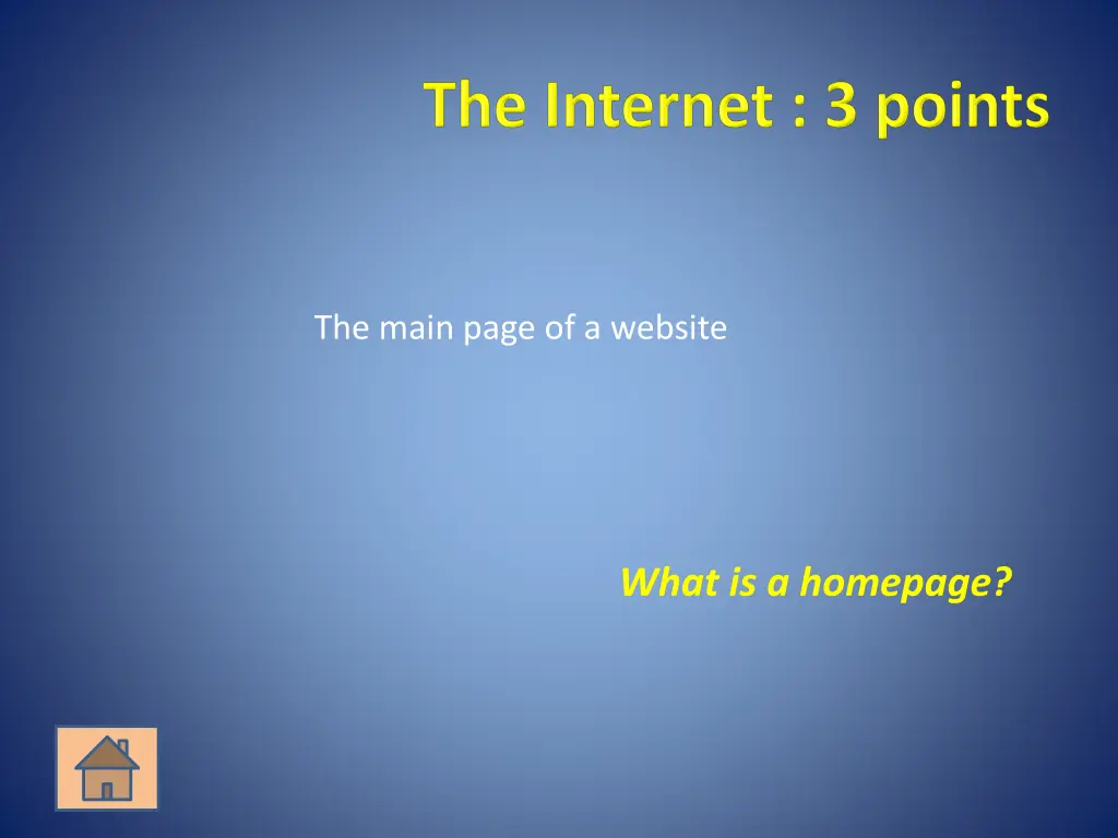 the main page of a website