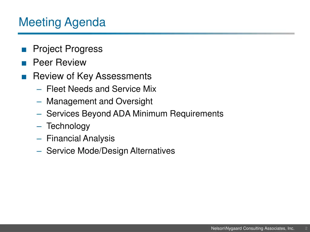 meeting agenda