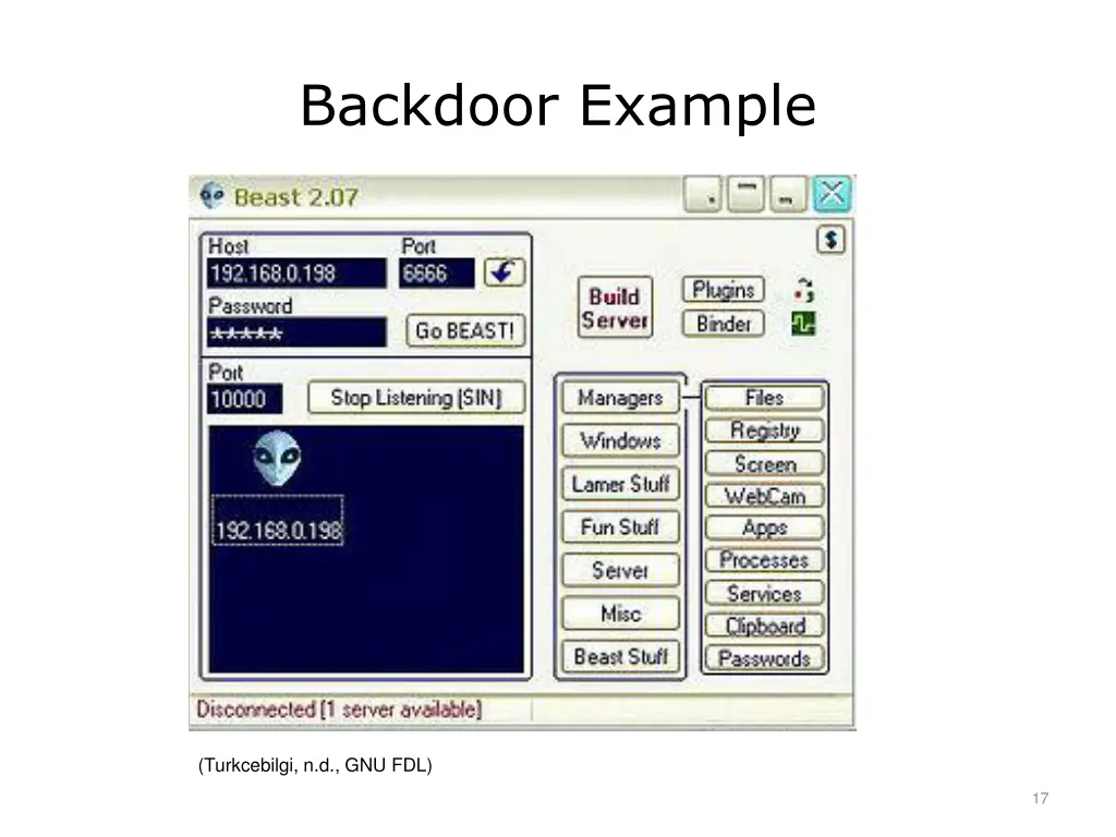 backdoor example