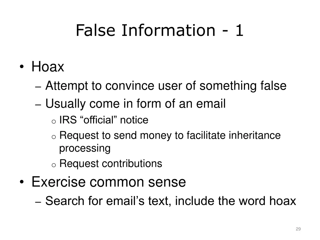 false information 1