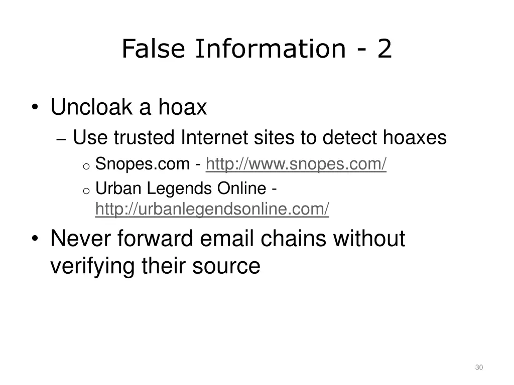 false information 2