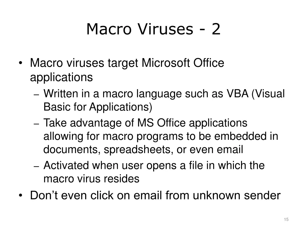 macro viruses 2