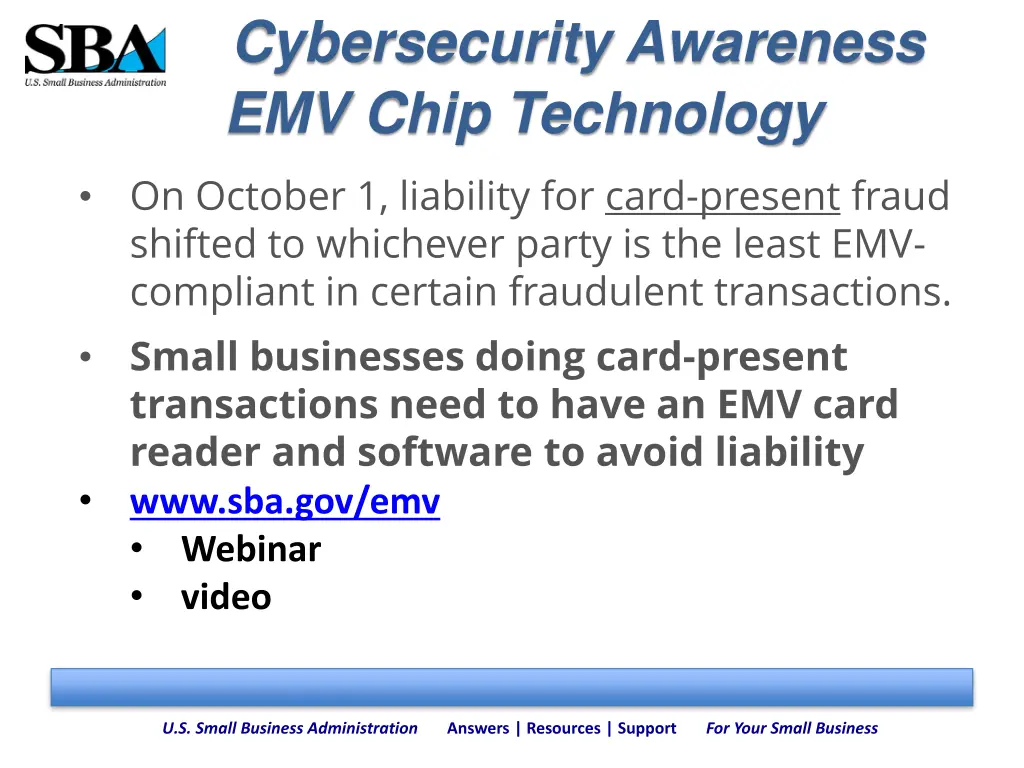 cybersecurity awareness emv chip technology