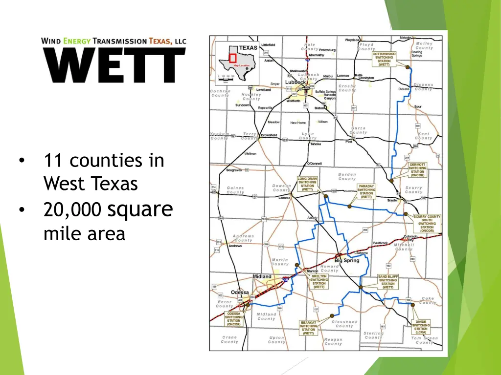 11 counties in west texas 20 000 square mile area
