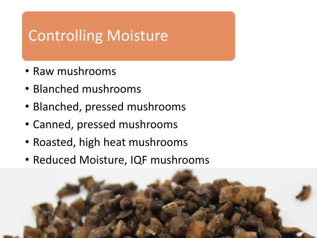 controlling moisture