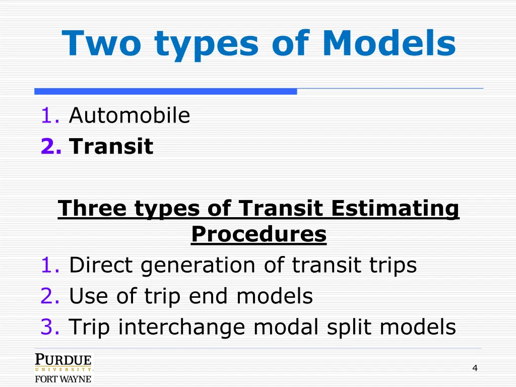 two types of models