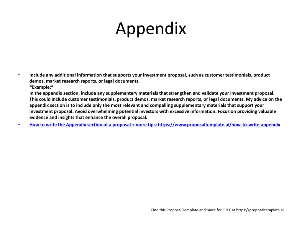 appendix