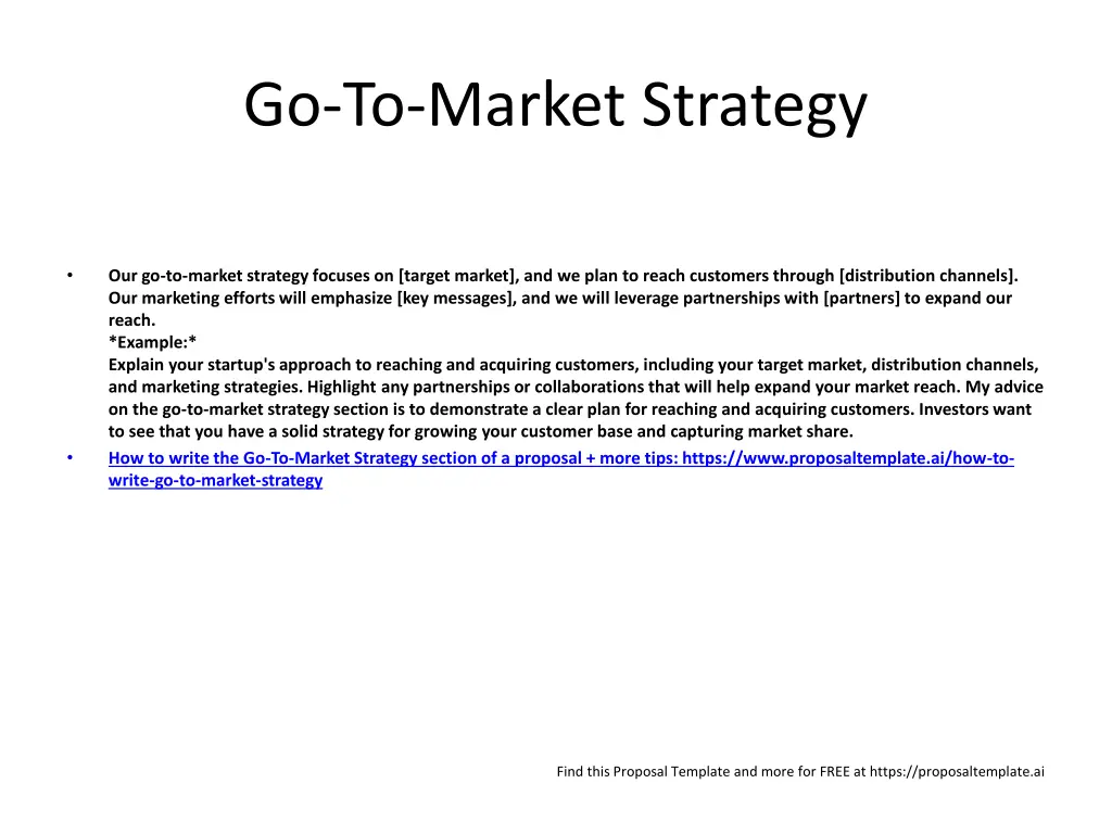 go to market strategy
