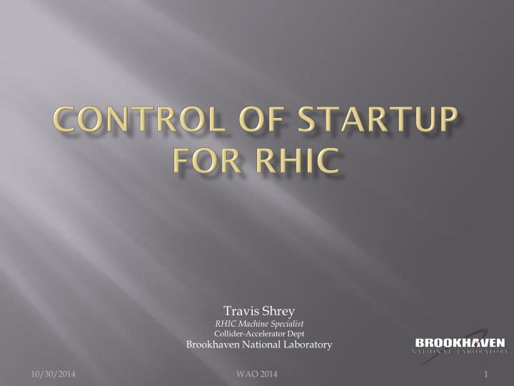 travis shrey rhic machine specialist collider