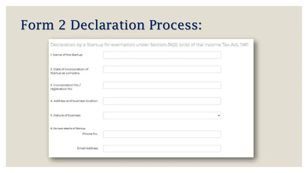 form 2 declaration process 4