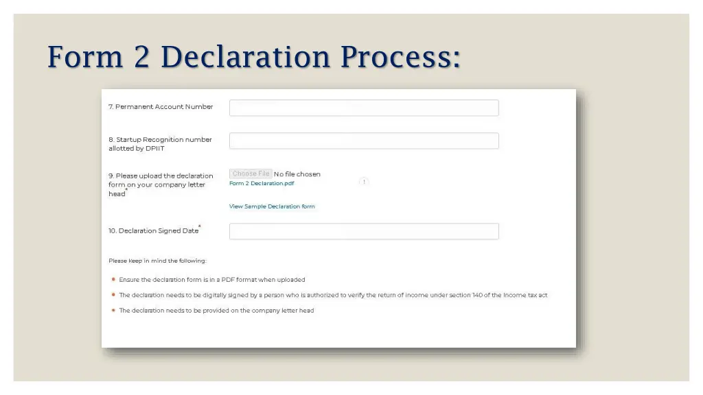 form 2 declaration process 5