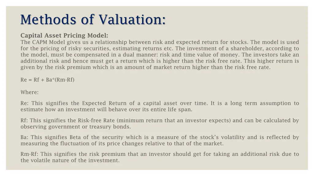 methods of valuation 4