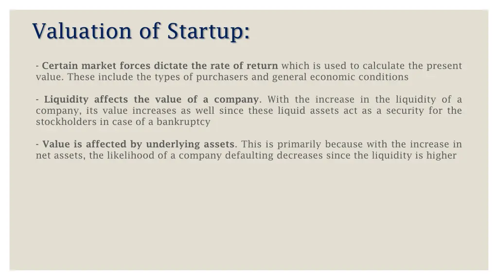 valuation of startup 1