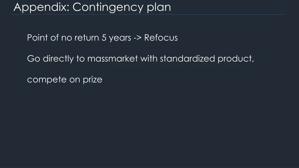 appendix contingency plan
