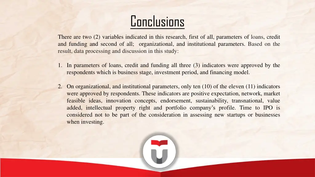 conclusions