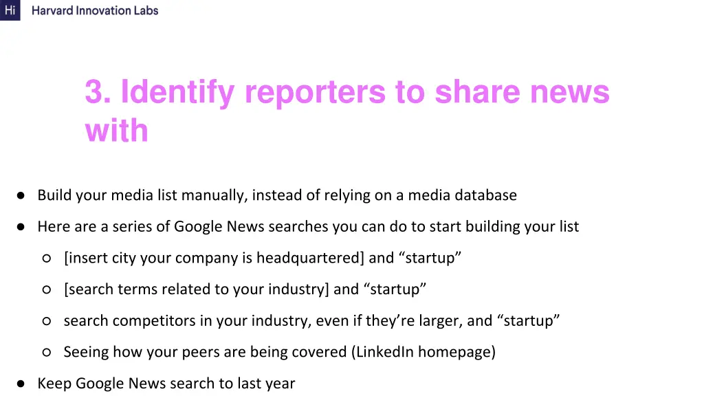3 identify reporters to share news with