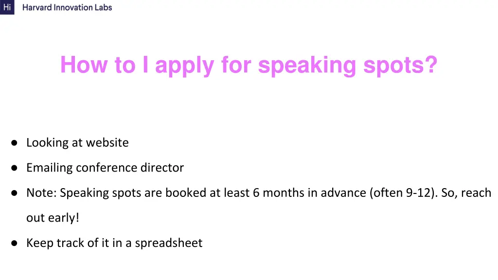 how to i apply for speaking spots