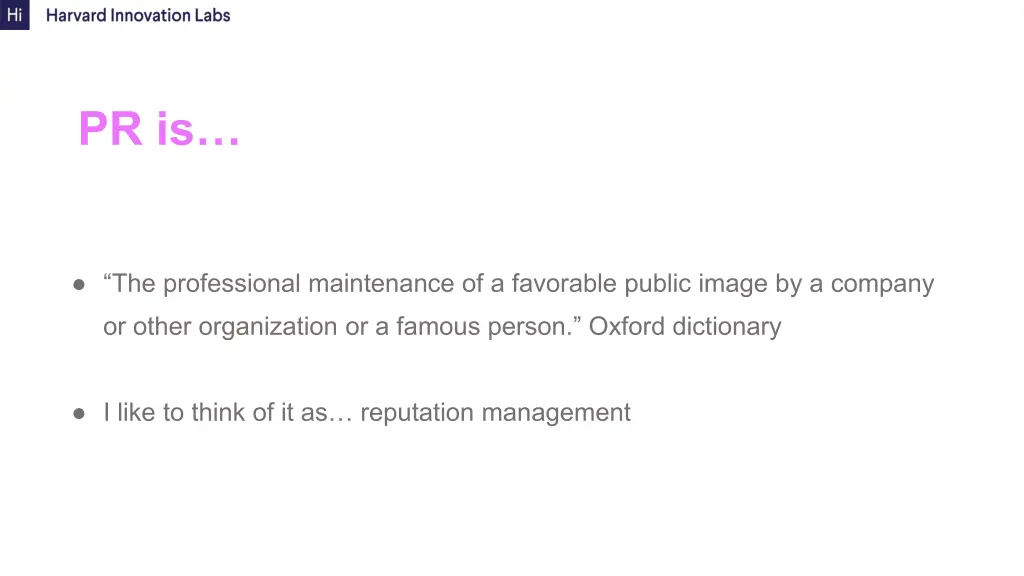 pr is