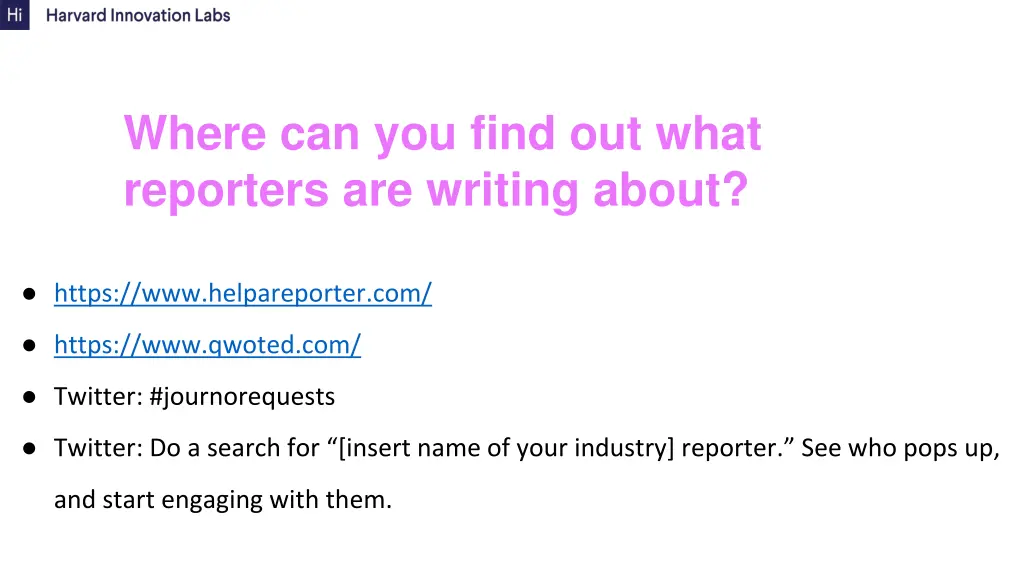 where can you find out what reporters are writing