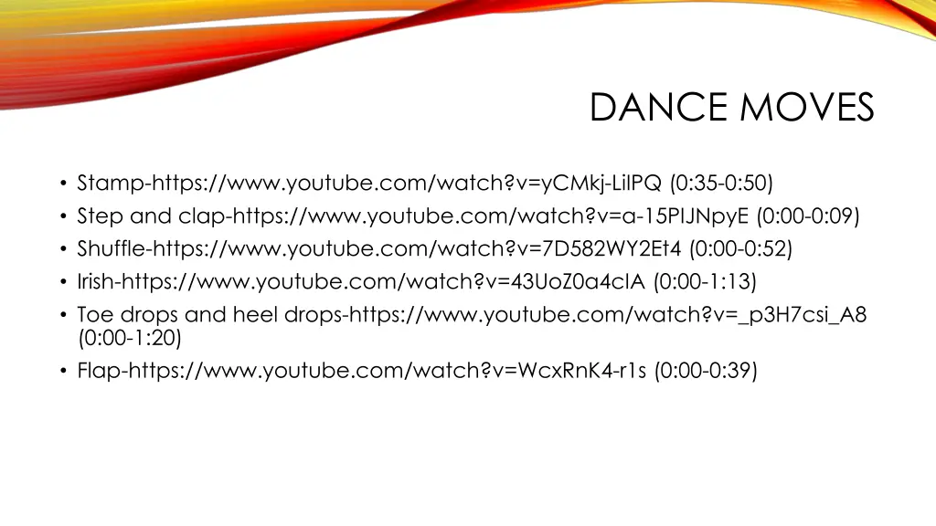 dance moves