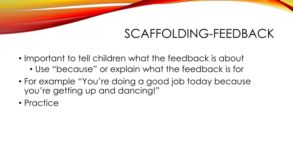 scaffolding feedback