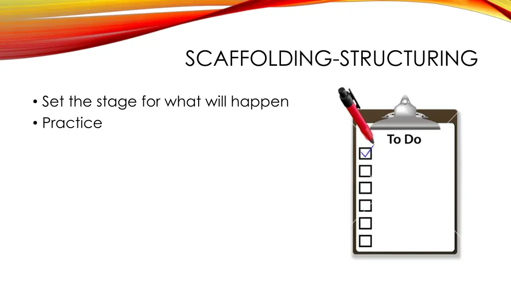 scaffolding structuring