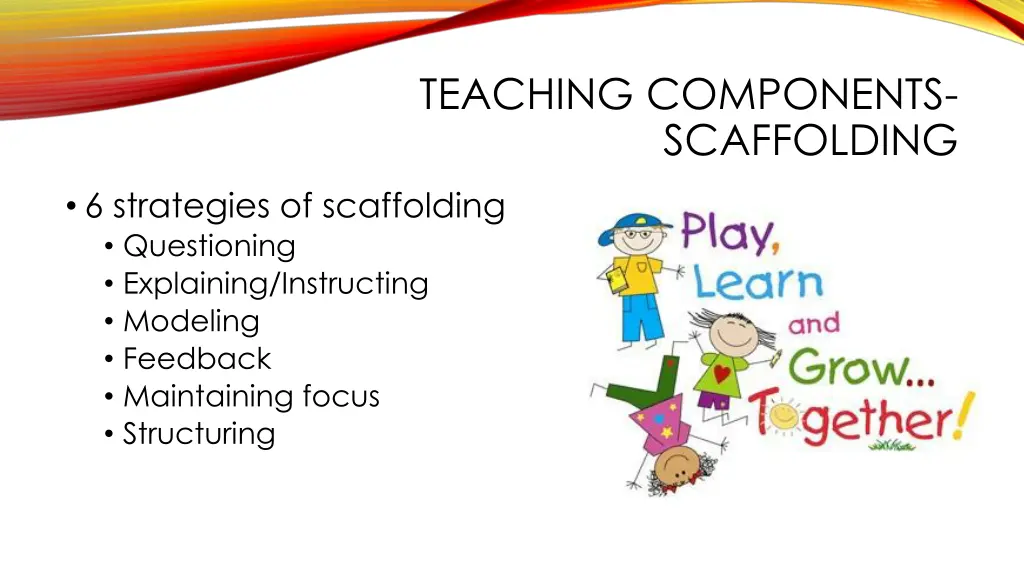 teaching components scaffolding