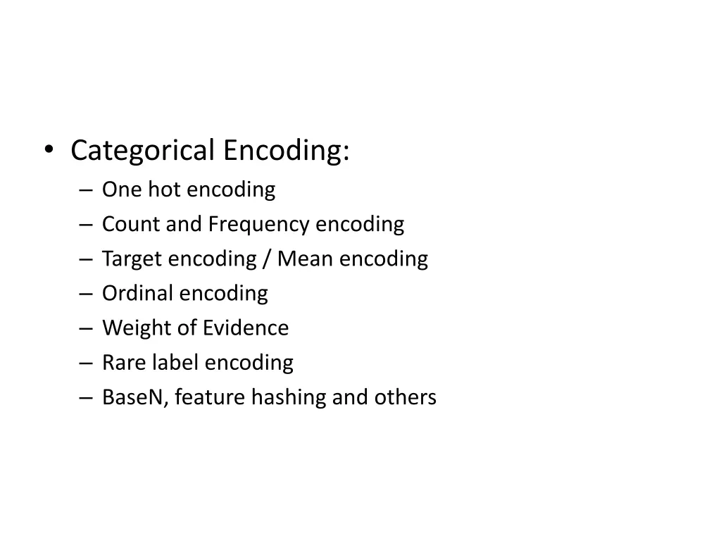 categorical encoding one hot encoding count