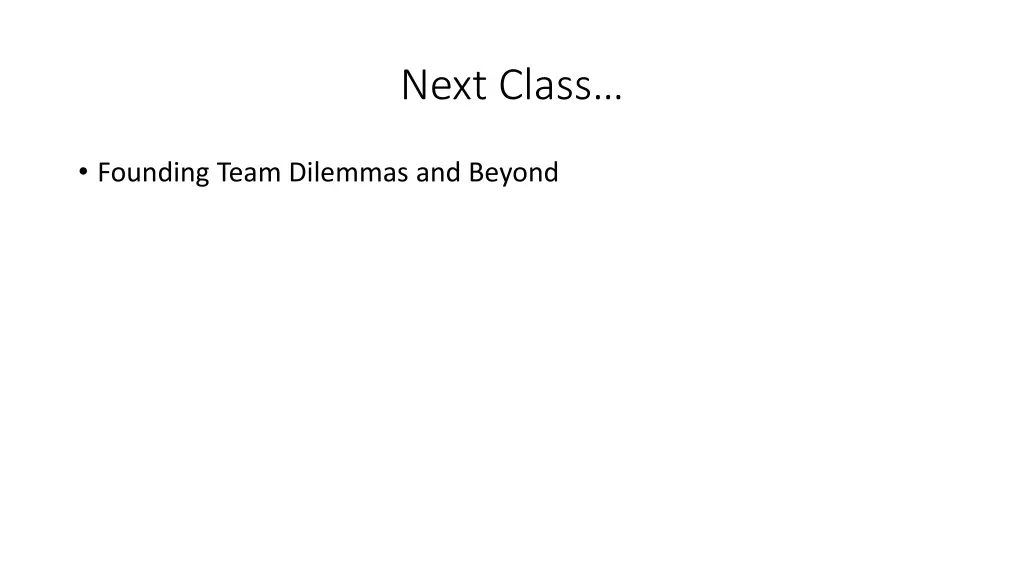 next class