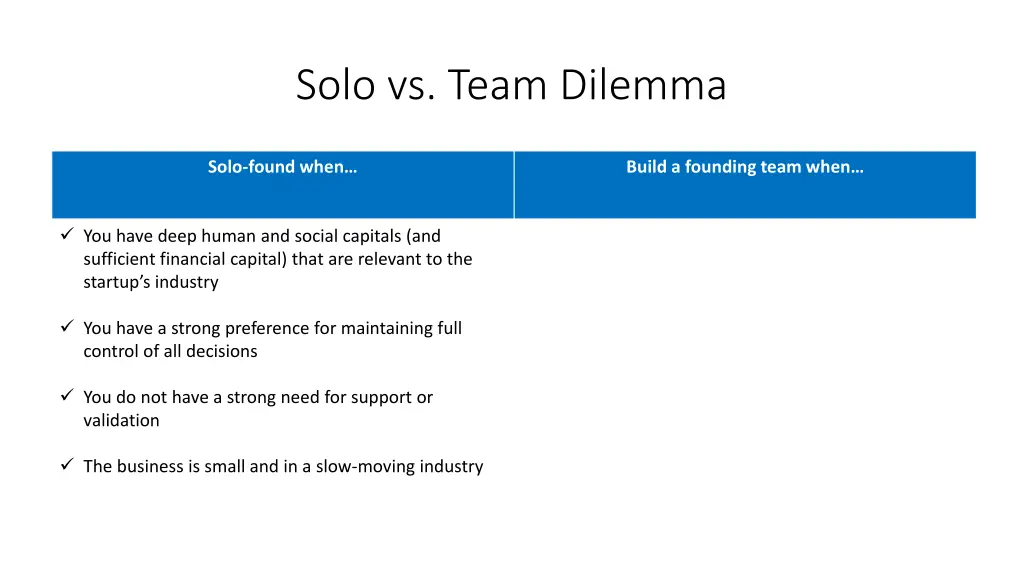 solo vs team dilemma 3