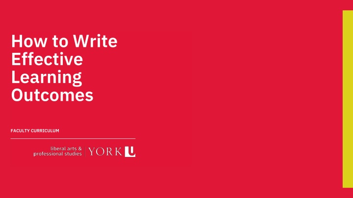 how to write effective learning outcomes