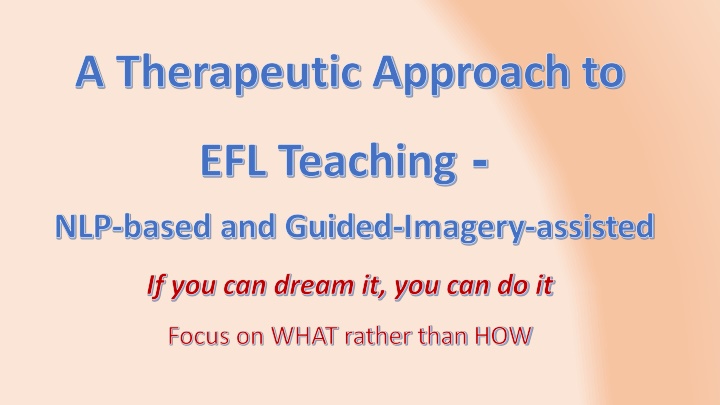 a therapeutic approach to