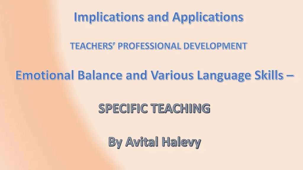 implications and applications