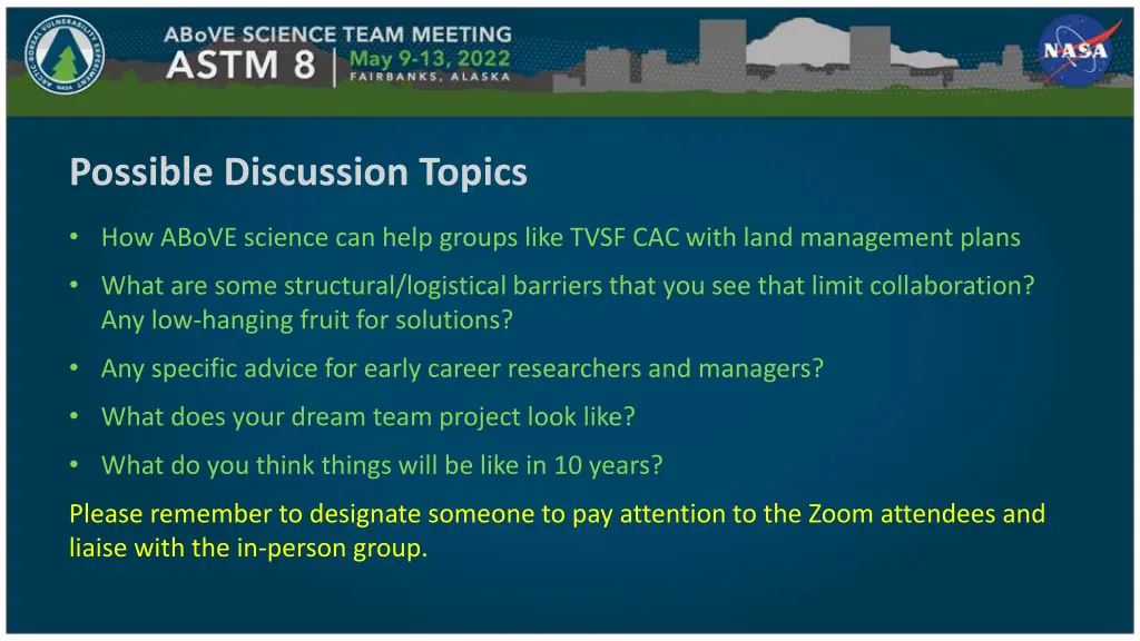 possible discussion topics