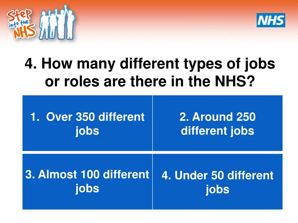 4 how many different types of jobs or roles